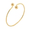 Ion Plating(IP) 304 Stainless Steel Cuff Bangles, Torque Bangles for Women, Real 18K Gold Plated, Inner Diameter: 2-1/8x2-5/8 inch(5.3x6.7cm)