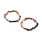 Natural Tourmaline Beaded Stretch Bracelets, Chip, Inner Diameter: 2 inch(5.2cm)