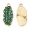Christmas Alloy Enamel Pendants, Cadmium Free & Nickel Free & Lead Free, Golden, Word Merry Christmas, Cloud, 24.5x11x1.5mm, Hole: 1.4mm