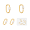UNICRAFTALE 4Pcs Oval Clasp Necklace Connector Polymer Clay Rhinestone Lock Charm Stainless Steel Screw Carabiner Key Clasp Lock Metal Lock Clasps Necklace Link Hook for Necklaces Jewelry Making
