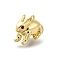 Brass Micro Pave Cubic Zirconia Pendants, Rabbit Charms, Real 14K Gold Plated, 9x13.5x7mm, Hole: 0.9mm