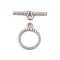 304 Stainless Steel Toggle Clasps, Ring, Stainless Steel Color, ring: 19.5x16x2mm, bar: 6.5x24x2mm, Hole: 2mm
