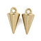 CCB Plastic Pendants, Cone Charms, Golden, 18.5x9mm, Hole: 2mm