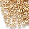 Brass Beads, Textured, Ring, Nickel Free, Real 18K Gold Plated, 3x1.5mm, Hole: 1mm