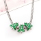 Alloy Rhinestone European Beads, Large Hole Beads, Christmas Theme, Tree, 13.5x10x8mm, Hole: 4.5x4mm