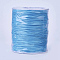 Korean Waxed Polyester Cords, Light Sky Blue, 1mm, about 200yards/roll(600 feet/roll)
