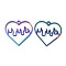 Ion Plating(IP) 304 Stainless Steel Pendants, Heart with Fire Charm, Rainbow Color, 24x25x1.5mm, Hole: 2mm
