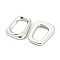 Non-Tarnish 304 Stainless Steel Linking Rings, Trapezoid, Stainless Steel Color, 18.5x14x3mm, Inner Diameter: 13x7mm