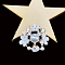 Alloy Enamel Decorate, with ABS Beads & Rhinestone, Garment Accessories, Cadmium Free & Lead Free, Flower, Light Gold, Light Blue, 24x21mm