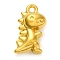 Ion Plating(IP) 304 Stainless Steel Pendants, Dinosaur Charm, Real 18K Gold Plated, 18.5x10x7mm, Hole: 1.6mm