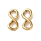 304 Stainless Steel Infinity Quick Link Connectors, Ion Plating(IP), Golden, 12.5x5.5x3mm, Hole: 2.7x2.4mm