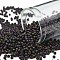 TOHO Round Seed Beads, Japanese Seed Beads, (85F) Frost Metallic Iris Purple, 11/0, 2.2mm, Hole: 0.8mm, about 1110pcs/10g