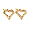 304 Stainless Steel Pendants, Heart Charm, Golden, 22x21x4mm, Hole: 1.5mm