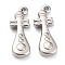Non-Tarnish 304 Stainless Steel Pendants, Pipa, Stainless Steel Color, 19.5x6.5x3mm, Hole: 1.2mm