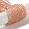 Imitation Jade Glass Beads Strands, Half AB Color Plated, Faceted, Frosted, Rondelle, PeachPuff, 3.5~3.8x3mm, Hole: 1mm, about 105~110pcs/strand, 29~31cm