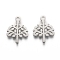 Non-Tarnish 304 Stainless Steel Pendants, Manual Polishing, Tree of Life, Stainless Steel Color, 16x13x1mm, Hole: 1mm