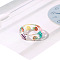 Transparent Resin Finger Rings, Leaf, Colorful, US Size 6(16.5mm)