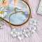 Flower Natural Shell Bib Necklaces for Women, Alloy Chain Necklaces, Golden, White, 15.75 inch(40cm)