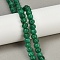 Natural Malaysia Jade Beads Strands, Dyed, Pumpkin, Dark Green, 8x6.5mm, Hole: 0.8mm, about 59pcs/strand, 15.16 inch(38.5cm)