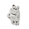 Non-Tarnish 201 Stainless Steel Pendants, Laser Cut, Dog, Stainless Steel Color, 17x10x1mm, Hole: 1.2mm