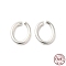 925 Sterling Silver Open Jump Rings, Oval, Silver, 8x6.5x1.2mm, Inner Diameter: 4.2x6.5mm, about 52pcs/10g
