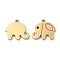 Ion Plating(IP) 316L Surgical Stainless Steel Charms, Nickel Free, with Enamel, Elephant Charm, Real 18K Gold Plated, 10.8x12.5x1.4mm, Hole: 1.5mm
