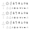 72Pcs 18 Styles Tibetan Style Alloy Pendants, Mixed Shape, Antique Silver, 11.5~55x15~29x3~3.5mm, Hole: 1.8~2mm, 4pcs/style