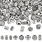 96Pcs 8 Styles Tibetan Style Alloy Beads, Rondelle & Bicone & Column & Barrel & Round, Antique Silver, 6~10x5.5~10x5~9mm, Hole: 1.5~2.5mm, 12pcs/style