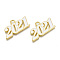 Alloy Enamel Pendants, Cadmium Free & Lead Free, New Year 2021, White, 19.5x36x2mm, Hole: 3.5mm