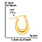 Stylish Stainless Steel Hoop Earrings for Women, Stainless Steel Color, 19x13mm