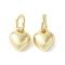 Alloy Pendants, with Jump Ring, Heart Charms, Rack Plating, Long-Lasting Plated, Golden, 8x6.5x4.5mm, Hole: 4mm
