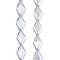 Electroplate Glass Beads Strands, Rhombus, Light Grey, 15x10x5mm, Hole: 1mm, about 43pcs/strand, 25.39''(64.5cm)