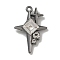 Rack Plating Alloy Rhinestone Pendants, Cadmium Free & Nickel Free & Lead Free, Star, Gunmetal, Crystal, 20.5x14x4.5mm, Hole: 1mm
