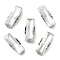 Rectangle Sew on Rhinestone, Multi-strand Links, Glass Rhinestone, with Stainless Steel Prong Settings, Garments Accessories, Faceted, Clear, 15.5x6x4.5mm, Hole: 1.2mm