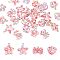 32Pcs 4 Styles Transparent Resin Pendants, with Platinum Tone Iron Loops & Glitter Powder, Star & Heart & Plum Bossom & Bowknot, Colorful, 17.5~24x15~20x8~10.5mm, Hole: 2mm, 8pcs/style