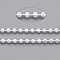 Brass Ball Chains, Faceted, Long-Lasting Plated, Soldered, with Spool, Cadmium Free & Lead Free, Silver, 2mm, about 301.83 Feet(92m)/roll