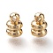 Brass Cord Ends, End Caps, Long-Lasting Plated, Real 24K Gold Plated, 6x4.5mm, Hole: 1mm, Inner Diameter: 3mm