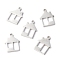 Non-Tarnish 304 Stainless Steel Charms, Laser Cut, House, Stainless Steel Color, 14x10.5x1.1mm, Hole: 1.2mm