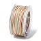 Segment Dyed Waxed Polyester Cord, Twisted Round Cord, Colorful, 1mm, about 49.21 Yards(45m)/Roll