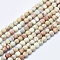 Natural Imperial Jasper Beads Strands, Frosted, Round, Beige, 4mm, Hole: 0.5mm, about 99~103pcs/strand, 15.7 inch