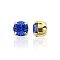 Preciosa® MAXIMA Crystal in Sew-On Cup, Czech Crystal, 719 35 012 Chaton(Round), Golden, 30050 Sapphire, SS12(3~3.2mm)