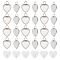 UNICRAFTALE 50 Sets Heart Cabochon Pendant 304 Stainless Steel Blank Bezel Pendant Trays Settings with Heart Glass Cabochons Bezel Blanks Tray for Photo Pendant Craft Jewelry Making