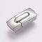 Tarnish Resistant 304 Stainless Steel Bayonet Clasps, Rectangle, Stainless Steel Color, 29x12x8.5mm, Hole: 5x10mm