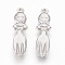 Tarnish Resistant 201 Stainless Steel Pendants, Fork, Stainless Steel Color, 24x6.5x3mm, Hole: 1.2mm