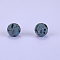 Printed Round Silicone Focal Beads, Gray, 15x15mm, Hole: 2mm