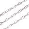 Tarnish Resistant 304 Stainless Steel Dapped Chains, Cable Chains, Soldered, with Spool, Flat Oval, Stainless Steel Color, 3.7x1.8x0.3mm, about 65.61 Feet(20m)/roll