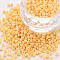 8/0 Opaque Glass Seed Beads, Round Hole, Frosted Colours, Round, Moccasin, 3~4x2~3mm, Hole: 0.8mm, about 333pcs/10g
