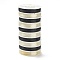(Defective Closeout Sale: Yellowing) Elastic Crystal Thread, with Defective Spool, For Jewelry Making, White, Black, 0.7mm