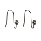 304 Stainless Steel Earring Hooks, with Rhinestone, Crystal, Stainless Steel Color, 21x17x4mm, 21 Gauge, Pin: 0.7mm