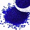 15/0 Transparent Czech Glass Seed Beads, Round, Marine Blue, 1.5x1mm, Hole: 0.5mm, about 500g/bag
